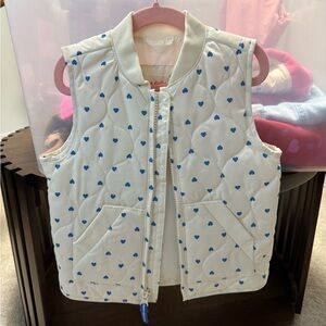 Cat & Jack White Vest with Blue Hearts